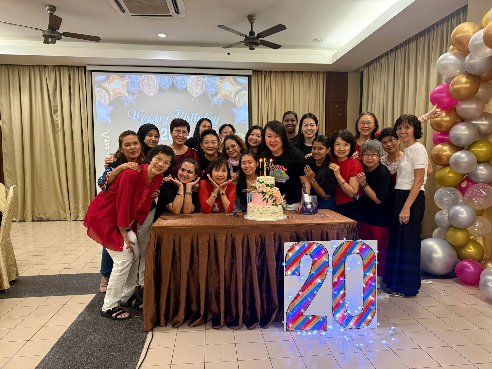 Past and present D Loving team members reunited at the twentieth-anniversary dinner