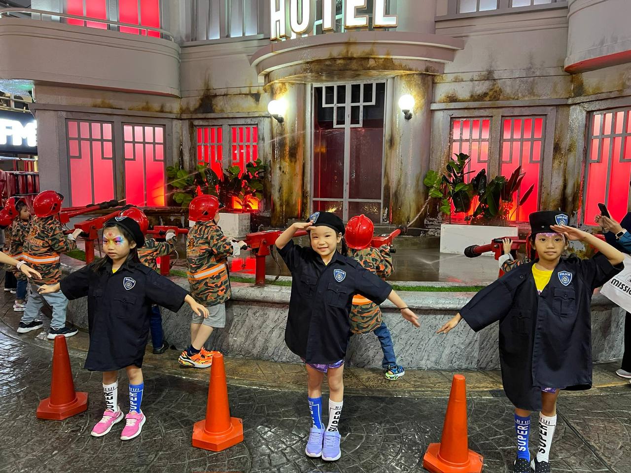 Children enjoying a role-play outing
