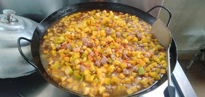 Home-cooked diced vegetable stew