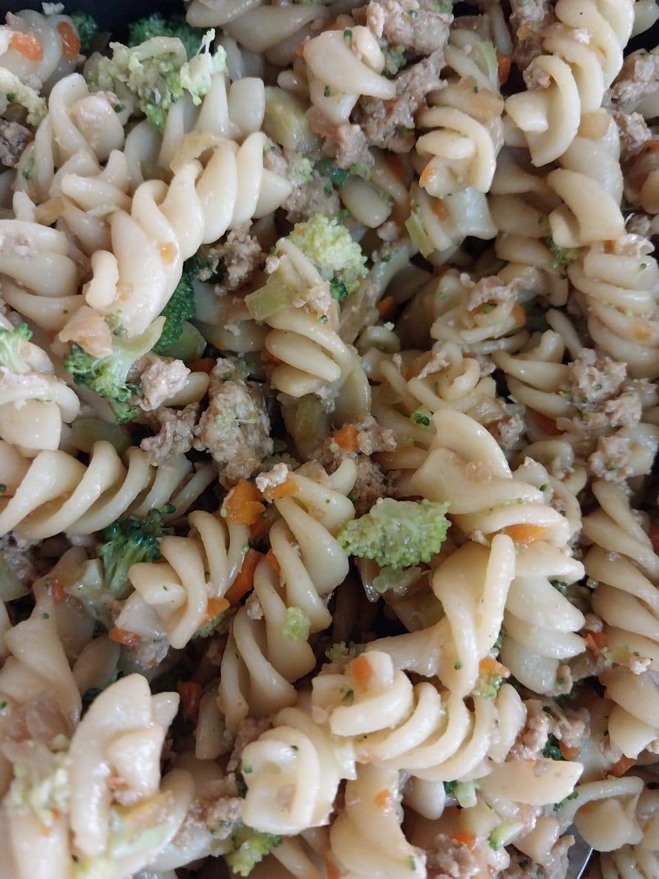 Home-cooked pasta with broccoli