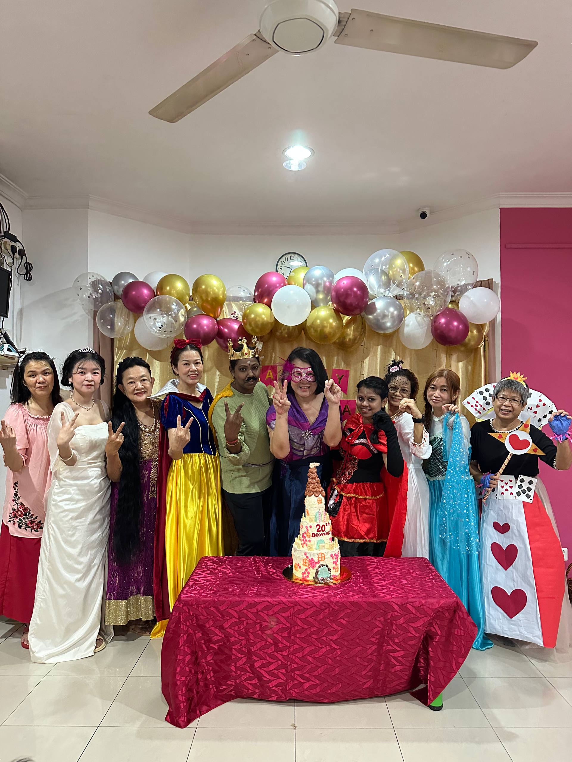 The D Loving Care and Learning Team celebrating the centre's twentieth anniversary