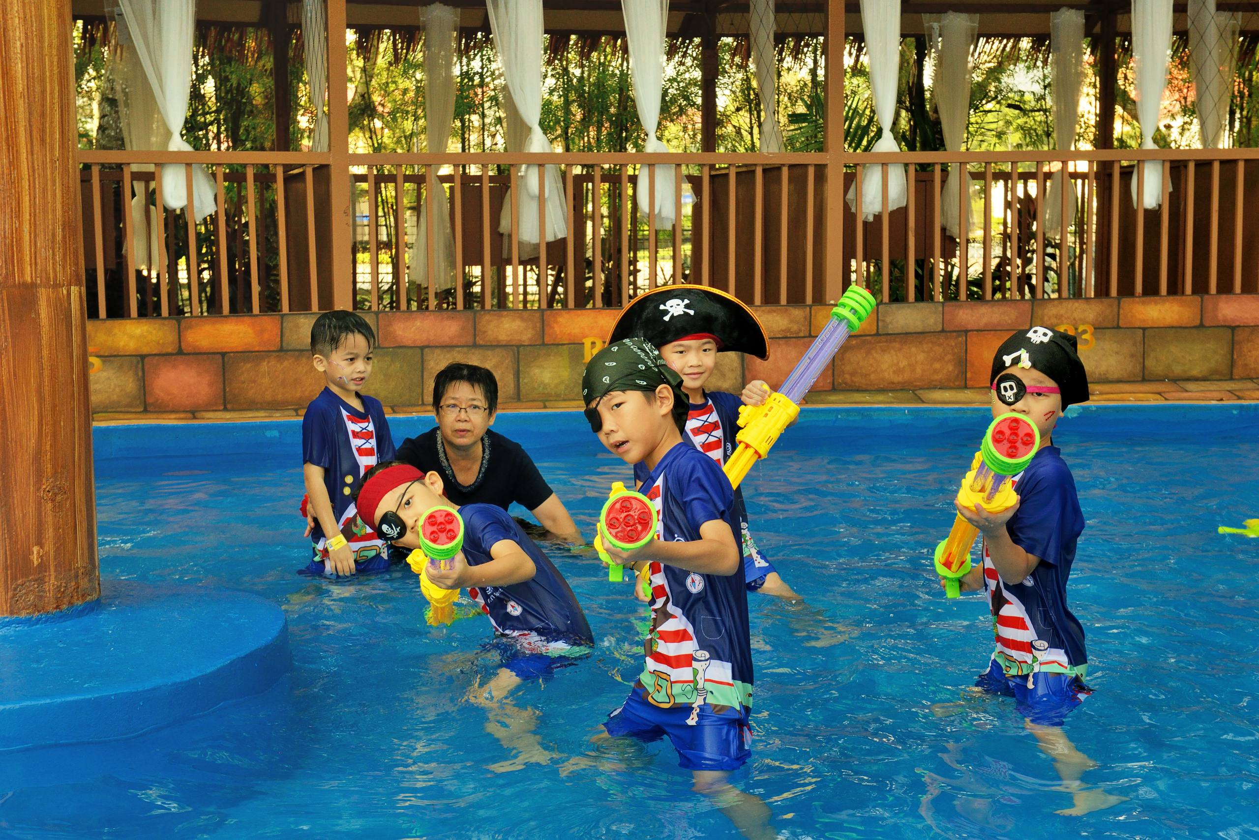 A scene from Dloving's Under the Sea musical at a water park